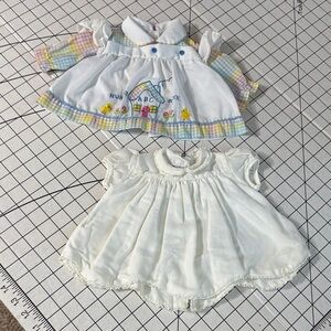 Lot of 2 Vintage Infant Dresses – 0-6 Months – ca 1970s
